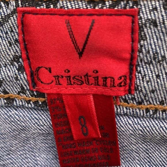 V Christina Jeans Sz 8 With Studs - Picture 10 of 10